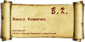 Baucz Kemenes névjegykártya